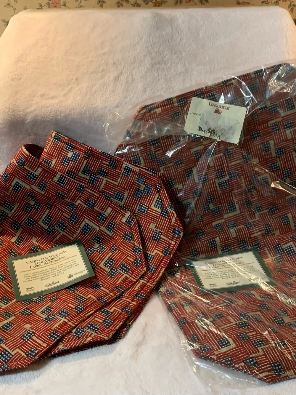 Longaberger Vintage Set of 4 Patriotic Place Mats NWT